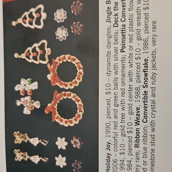 Vtg AVON 1988 Ribbon Weave Chain Wreath Hoop Post Earrings - Picture 6 of 6